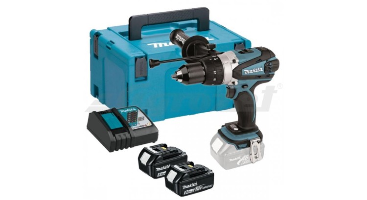 Makita DHP458RTJ Akušroubovák příklepový 18V/5Ah LXT