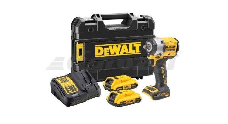 DEWALT DCF922D2T 1/2 18V/2x2,0Ah aku bezuhlíkový rázový utahovák 1/2"