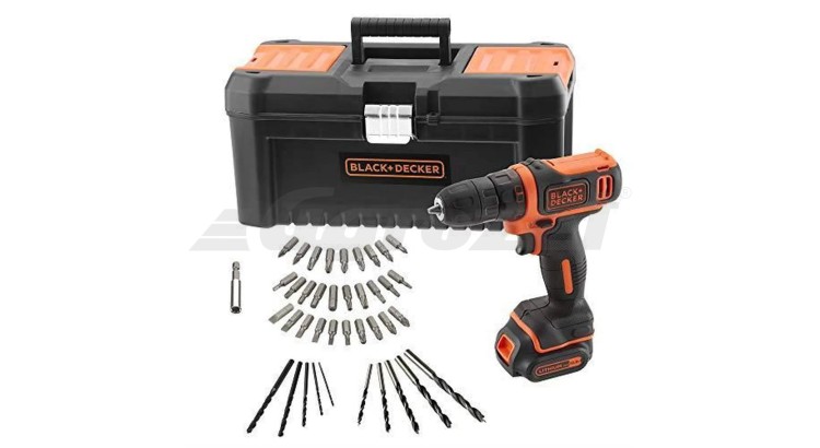 Black and Decker BDCDD121KA-QW Aku vrtačka bez příklepu 10,8 V+ sada (40ks)