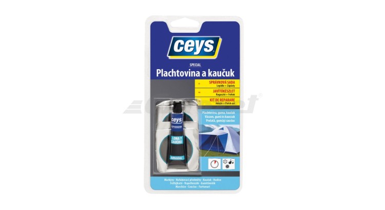 CEYS 42505004 Special Lepidlo na plachtovinu a kaučuk 7ml + 4 záplaty