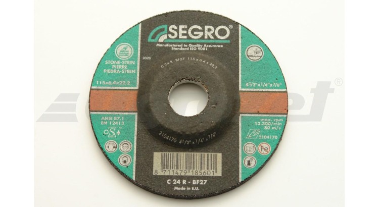 Segro A1252 Kotouč 115x7,0x22,2 C30T kámen