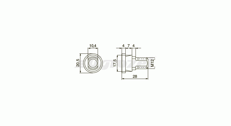 Šroub nože Novacat M12x28 (119.012)