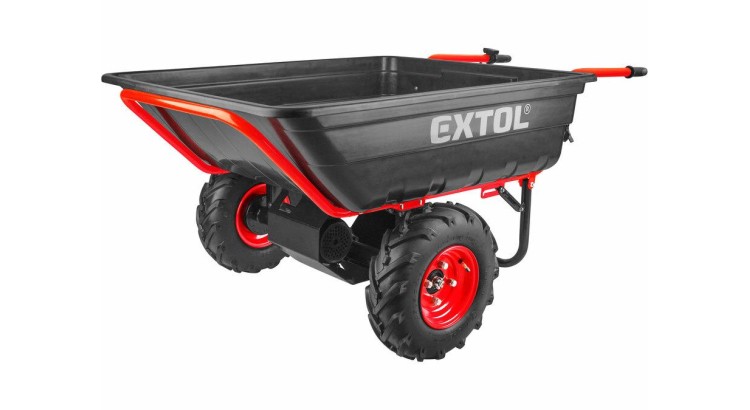 EXTOL 8891592 Dvoukolák nákladní s převodovkou aku, 300kg, 300l, 40V Li-ion, 6Ah