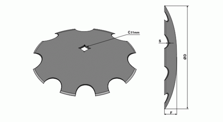 Disk zubatý 610 36x36 6 mm