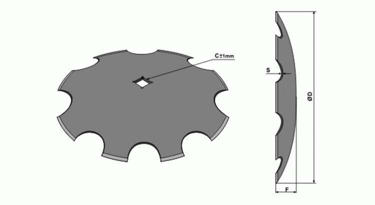 Disk zubatý 660 41x41 6 mm