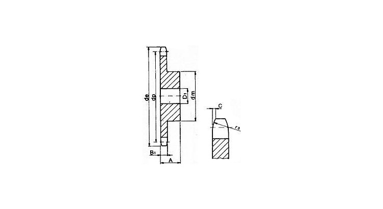 Kolo řetězové jednořadé 1/2x5/16" z15