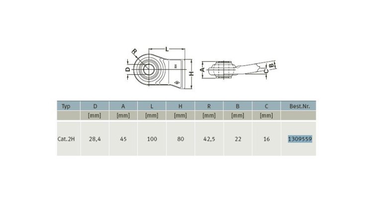 GKN Walterscheid 1309559 / 309559 Oko spodních ramen kategorie 2 pravé