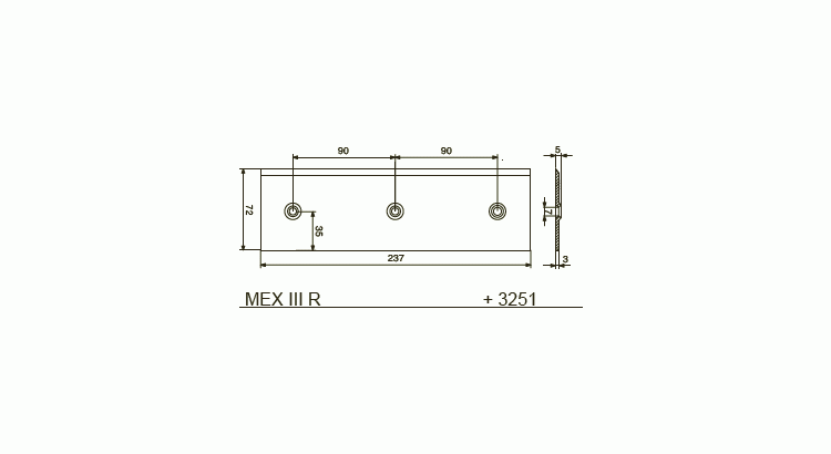 Stěrka 235x70mm MEXIIIS