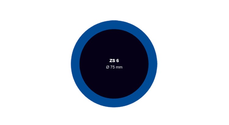 Záplata ZS 6 na opravu duší - průměr 75 mm