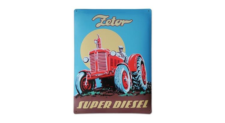 Plechová cedule Zetor "Zetor Super"