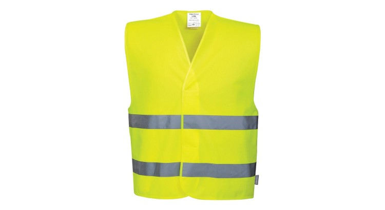 PORTWEST HI-VIS C474 / Reflexní vesta s dvěma pruhy - HV žlutá XXL/XXXL