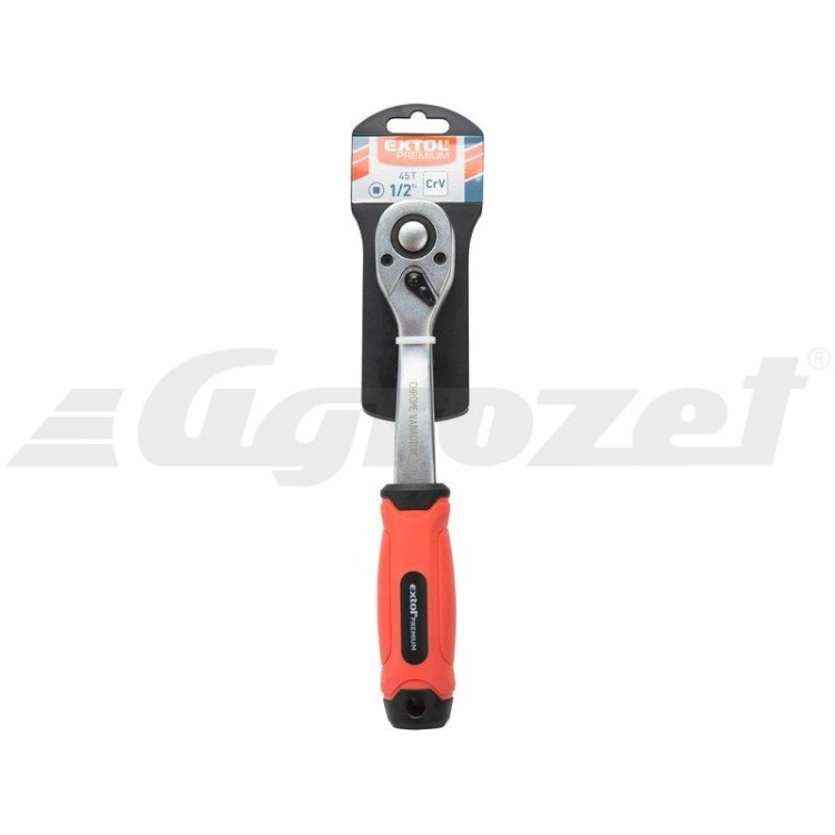 Extol 8816456 Ráčna tvarovaná, 45 zubů, 1/2", L 253mm