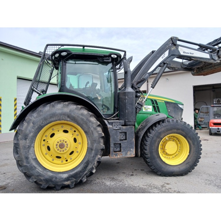 Traktor John Deere 7290R s nástavbou + čelní nakladač Quicke Q8