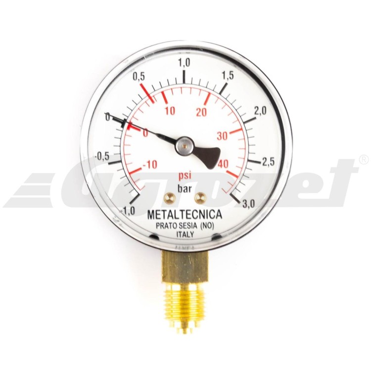 Manometr pr.80mm, -1/+3 bar, 3/8" spodní přípoj