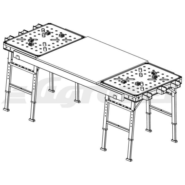 FORTUM 4759990 Stůl pracovní skládací, 850x600mm