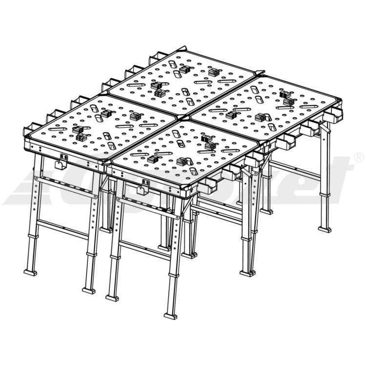 FORTUM 4759990 Stůl pracovní skládací, 850x600mm