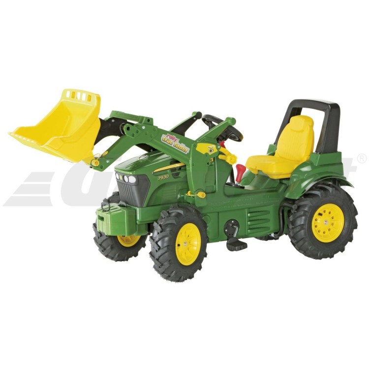 Dětský šlapací traktor John Deere 7930 s nakladačem, nafukovací kola