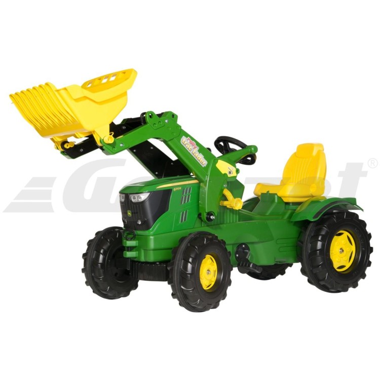 Dětský šlapací traktor John Deere 6210 R s nakladačem