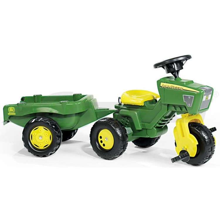 Rolly Toys Dětská tříkolka John Deere s přívěsem