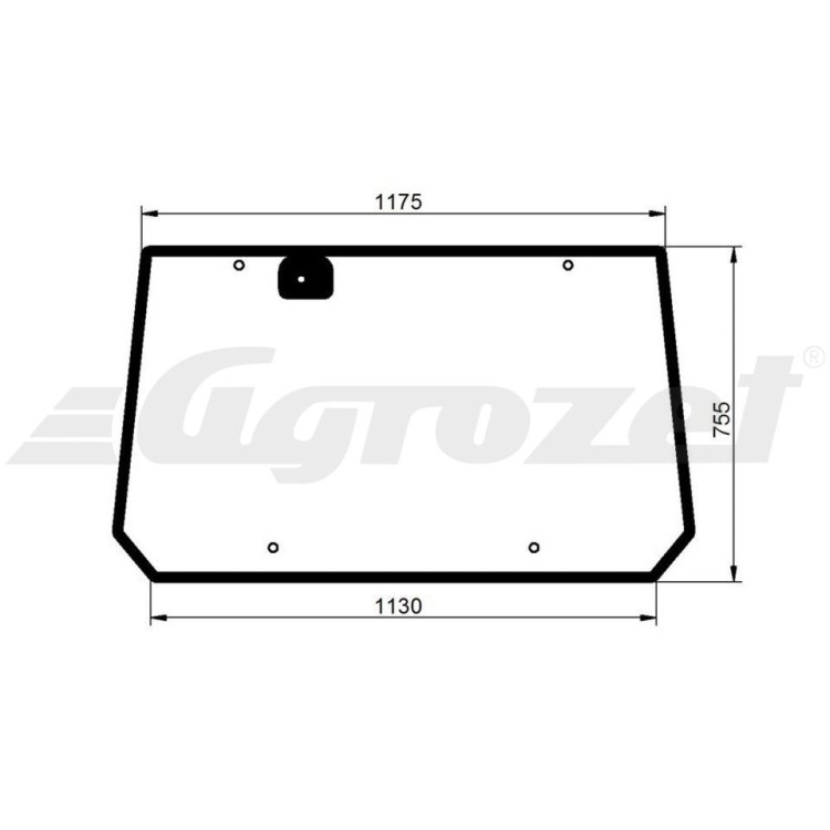 Sklo kabiny zadní Major 935532