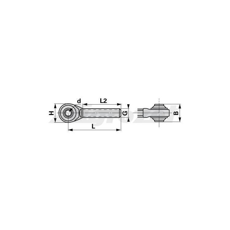 Oko třetího bodu kat.3 - 32,2 mm - levý závit M30x3,5