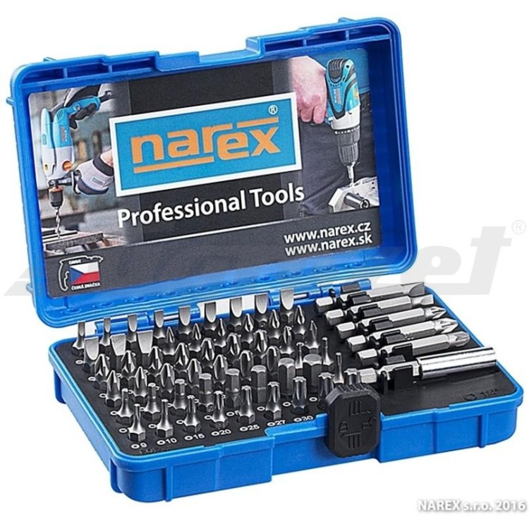 NAREX 65404062 Sada bitů INDUSTRIAL-CrV 60dílná 60-Bit Box