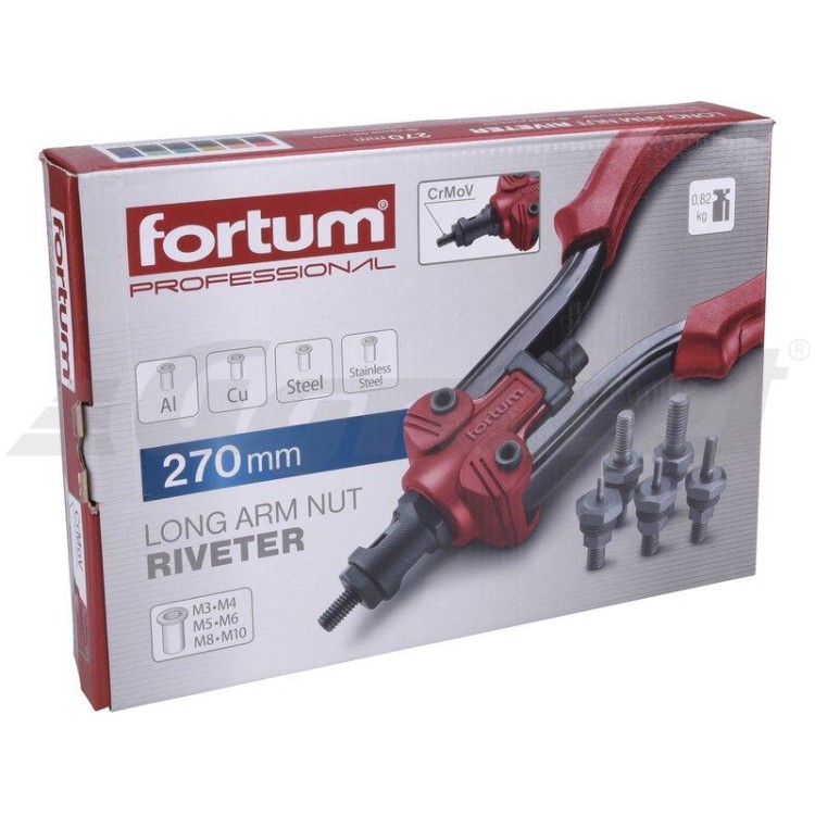 Fortum 4770636 Kleště nýtovací pákové M3-M10, 270mm