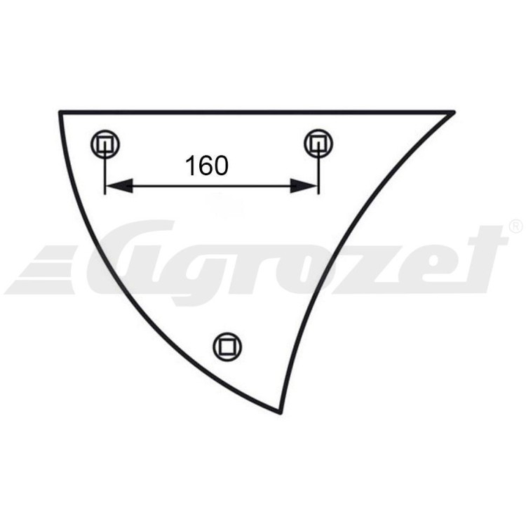 Výměnný díl pravý - tloušťka 10 mm