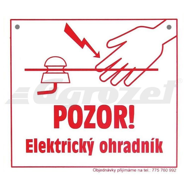 Tabulka varovná POZOR elektrický ohradník CORRAL