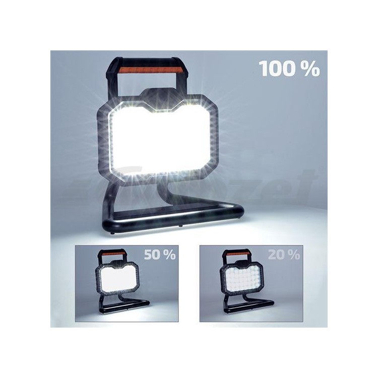 SOLIGHT WM-20W-RE LED Reflektor 20W, přenosný, nabíjecí, 2000lm, oranžovo-černý