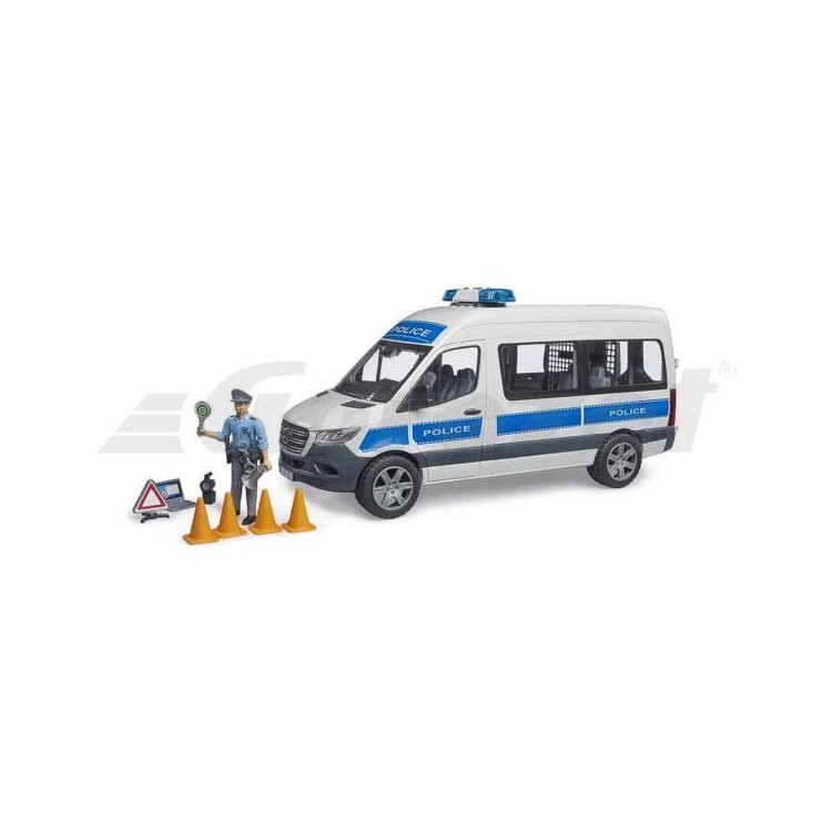 Bruder 02683 MB Sprinter policie se světelným a zvukovým majákem