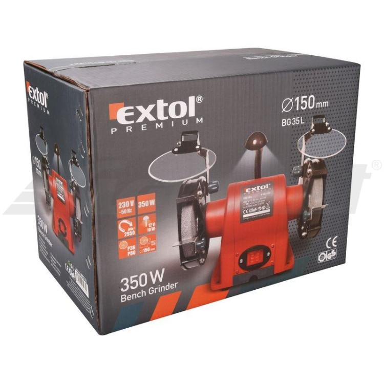 EXTOL PREMIUM bruska stolní dvoukotoučová 350W