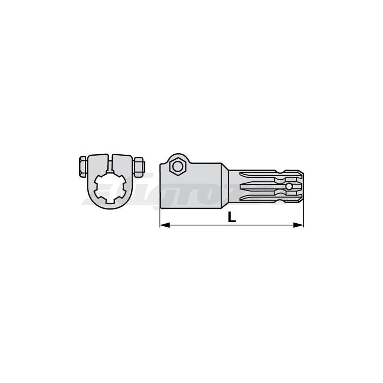 Redukce 1 3/4" Z=6 - 1 3/4" Z=6