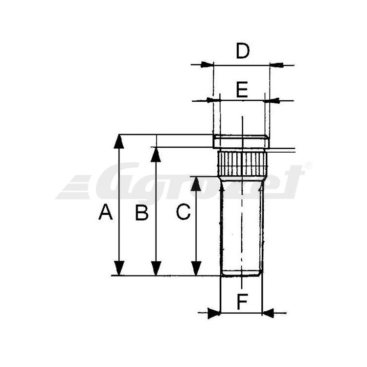 Čep kola M22x1,5x80 BPW