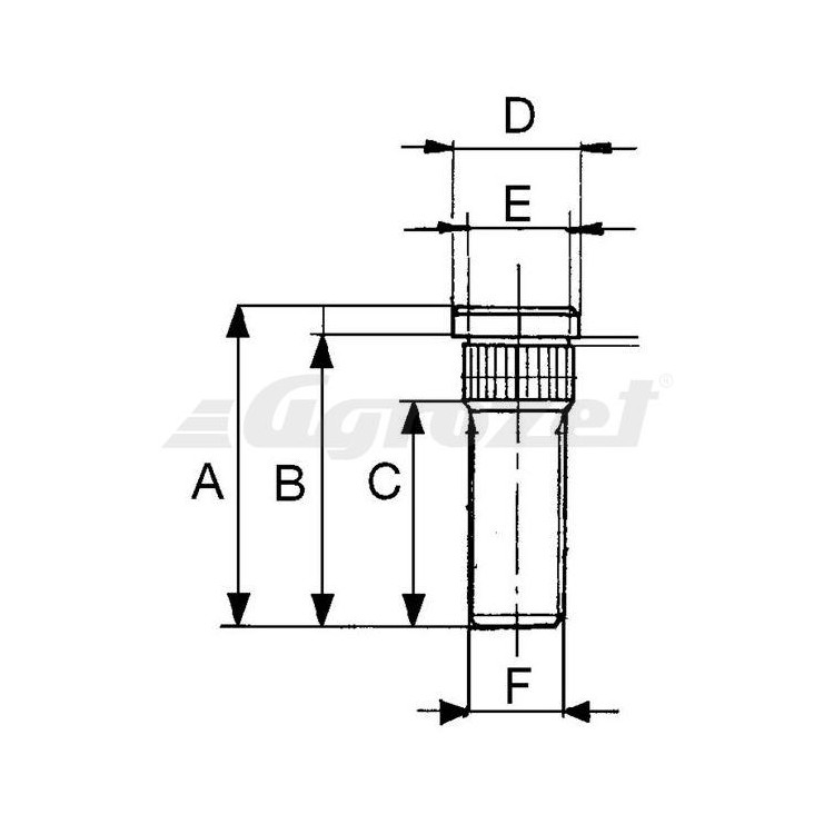 Čep kola M22x1,5x80 BPW