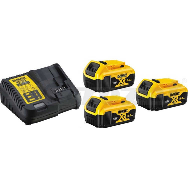 DeWALT DCB115P3 Sada Akumulátorů s nabíječkou 3 X 5,0AH 18V XR Li-Ion