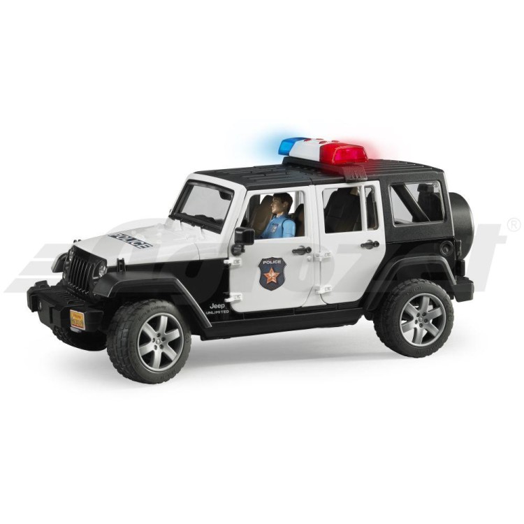 Jeep Wrangler Policie s figurkou Bruder 02526