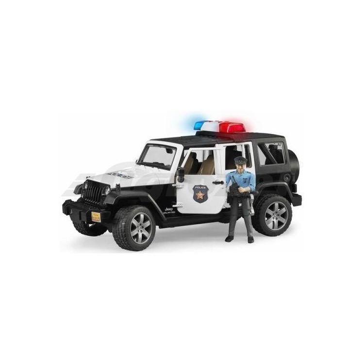 Jeep Wrangler Policie s figurkou Bruder 02526