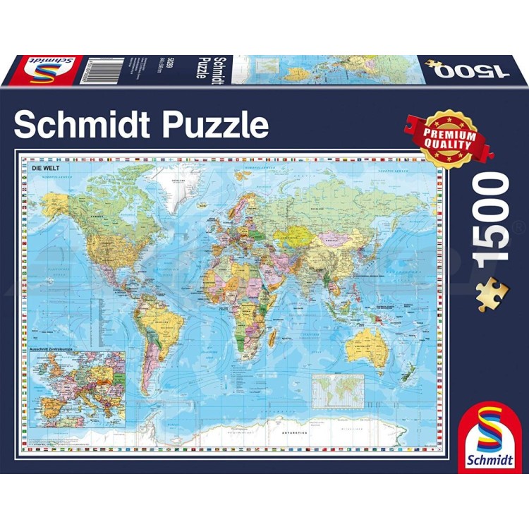 Puzzle mapa světa, 1 500 dílků