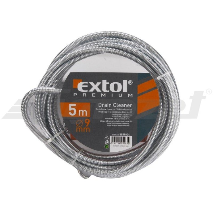 Extol 8859024 Pero protahovací na čištění odpadů, 5m x Ř9mm