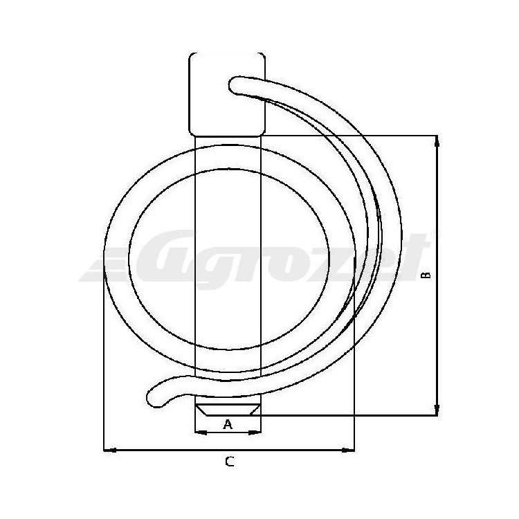 Kolík překlapávací trubkový 6x40mm