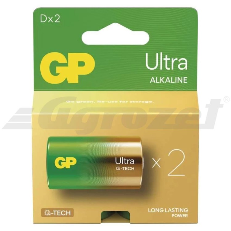 GP 1013422100 Baterie alkalická GP Ultra D (LR20), 2 ks