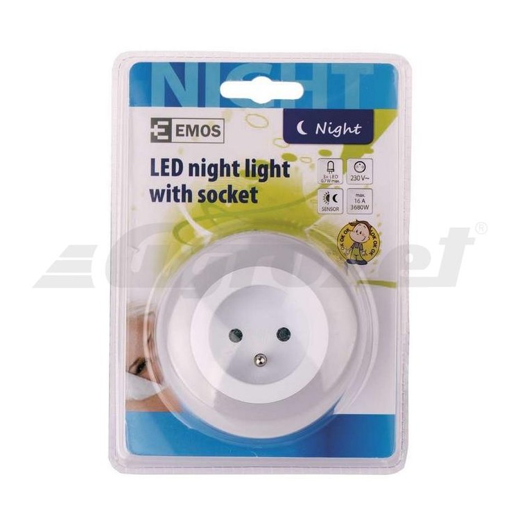 Noční světlo do zásuvky 230V, 3x LED