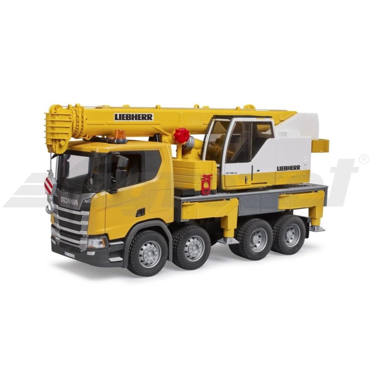 Bruder 3571 SCANIA 560R jeřáb Liebherr se světelným a zvukovým modulem