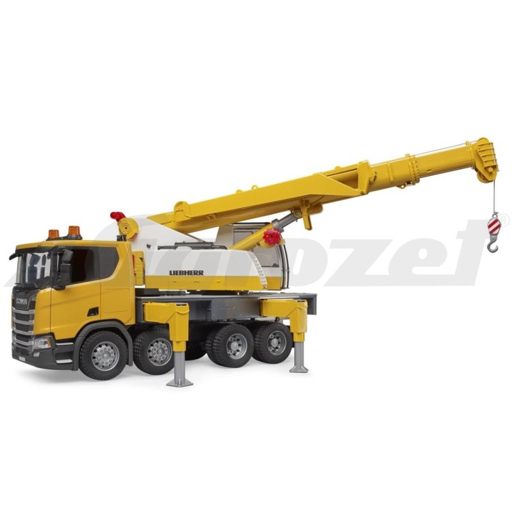 Bruder 3571 SCANIA 560R jeřáb Liebherr se světelným a zvukovým modulem