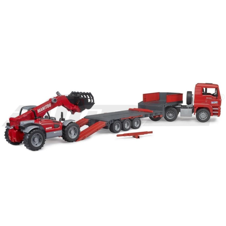 Bruder 02774 MAN TGA tahač s nakladačem Manitou MLT 633