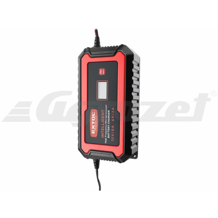 EXTOL 8897303 Autonabíječka 9stupňová, řízená mikroprocesorem, 12V/6V, 8A