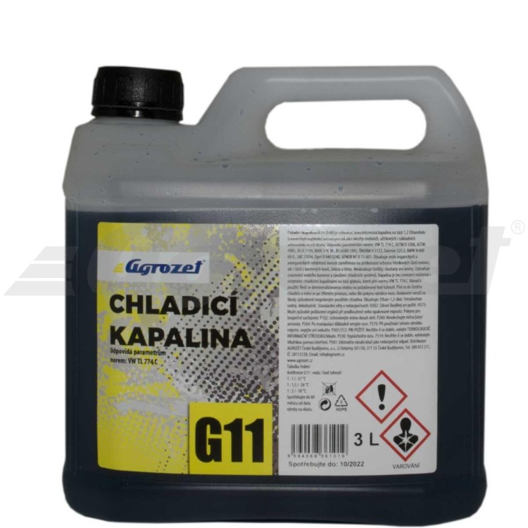 Kapalina chladící G11/G48 AGROZET Antifreeze 3 L