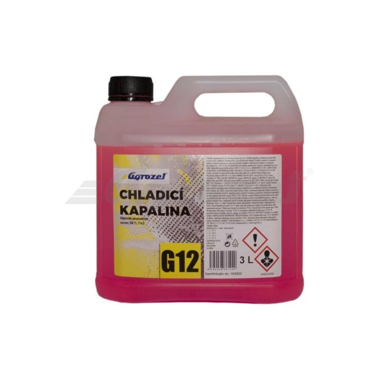 Kapalina chladící G12+  AGROZET Antifreeze  3 L