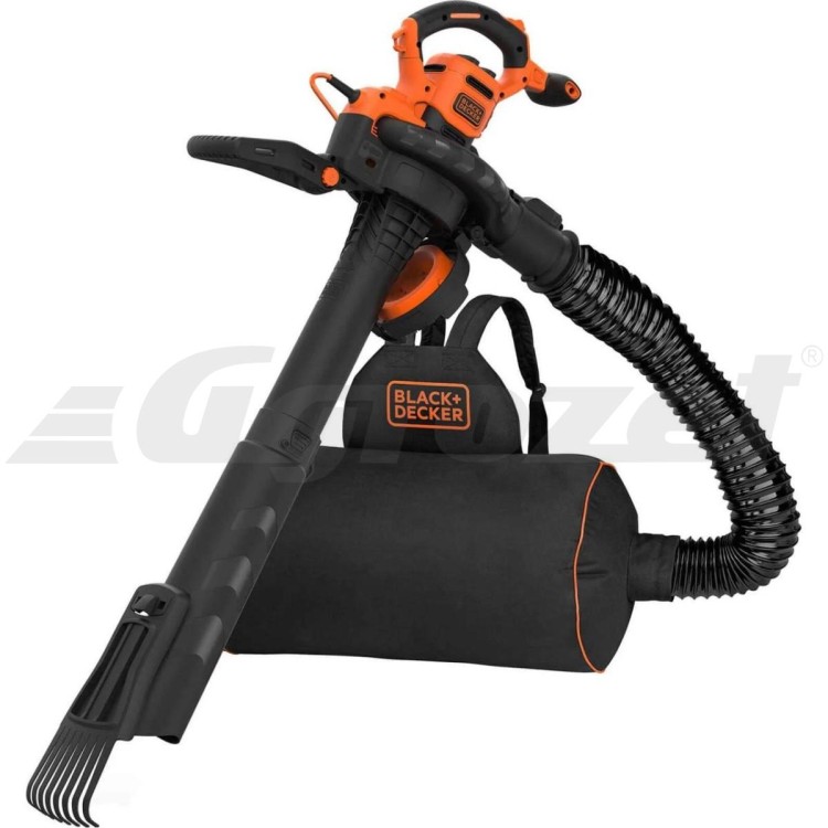 BLACK&DECKER BEBLV301 Vysavač zahradní a foukač listí 3v1 + hrabičky na listí